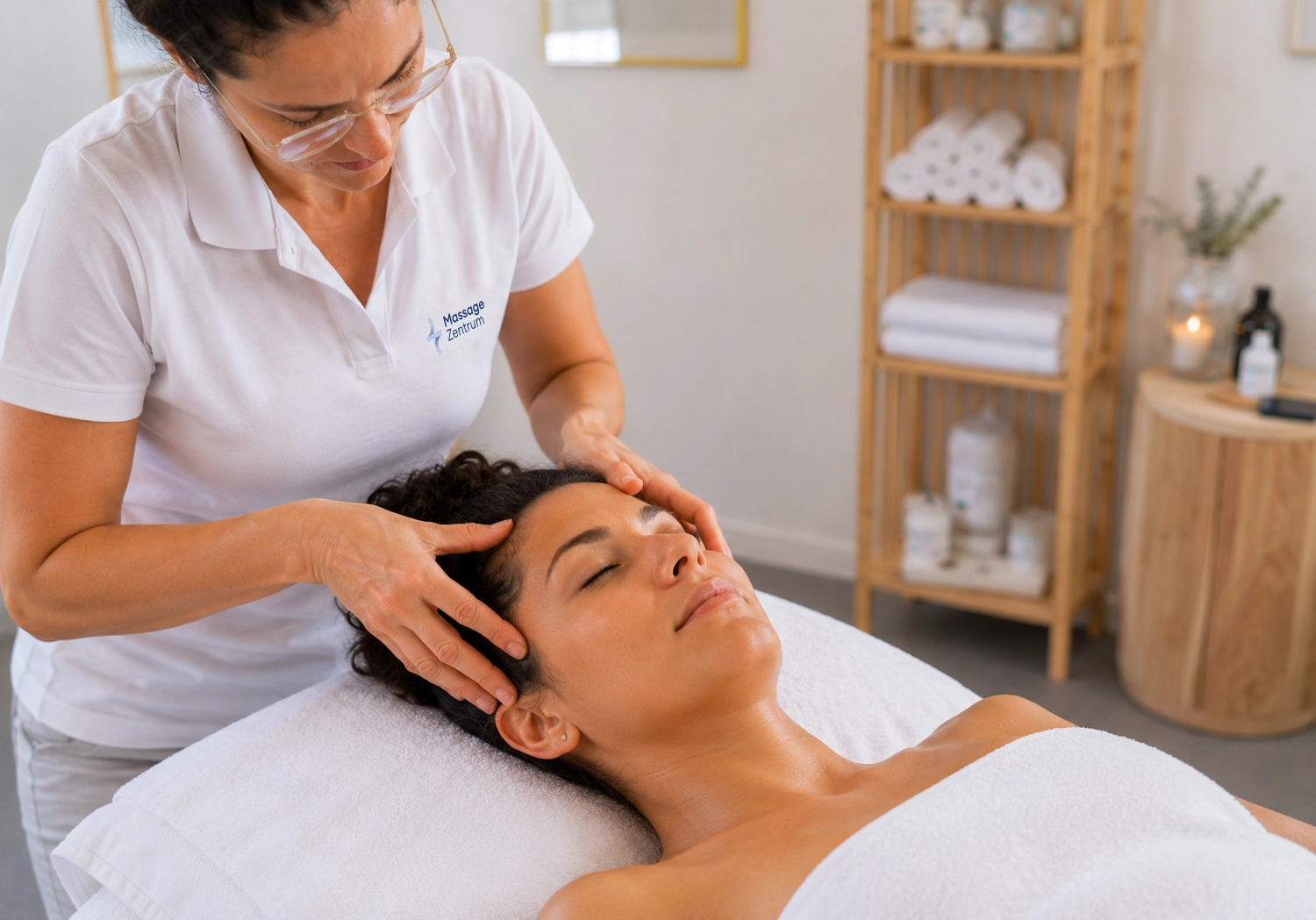 Behandlung bei Spannungskopfschmerz im Massage Zentrum Münchenstein