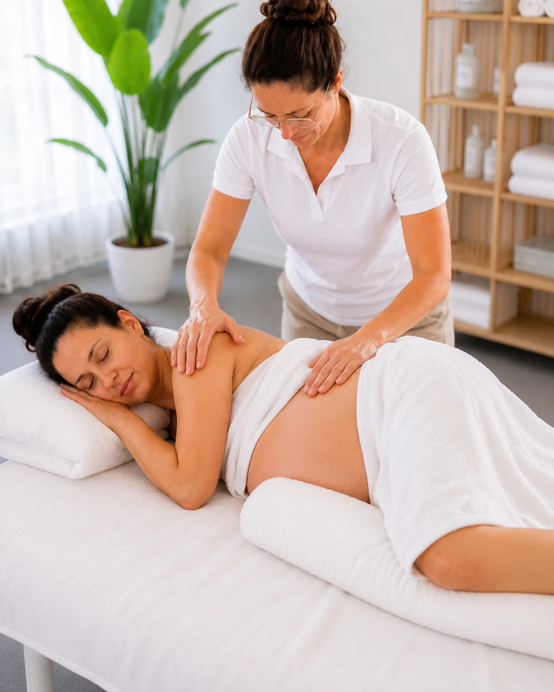 Schwangerschaftsmassage für Gäste aus Münchenstein, Praxis am Aeschengraben in Basel